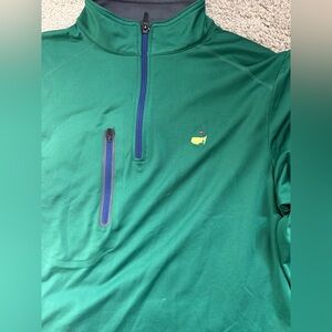 Masters Tech Green 1/4 Quarter Zip Pullover Jacket Men's medium